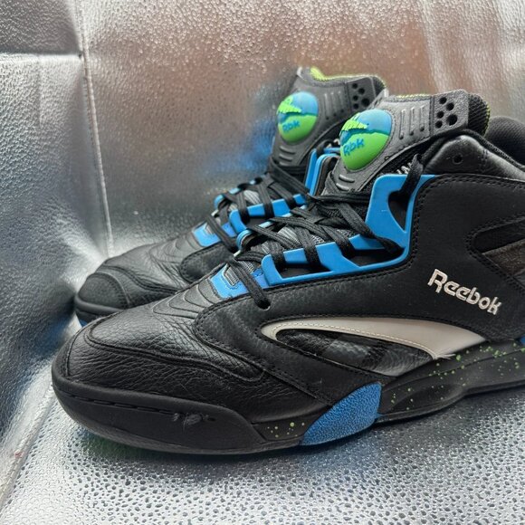 Size 12 Reebok Shaq Victory Pump Mens Black Blue Athletic Tennis‎ Shoe H06491 main image 10